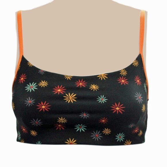 Splits59 Maya Techflex Seamless Sports Bra Black Floral Size XS - Picture 2 of 4